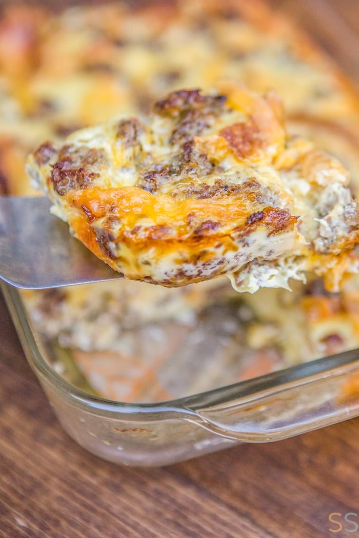 Sausage Breakfast Casserole Recipe - Sausage, Egg & Cheese ...