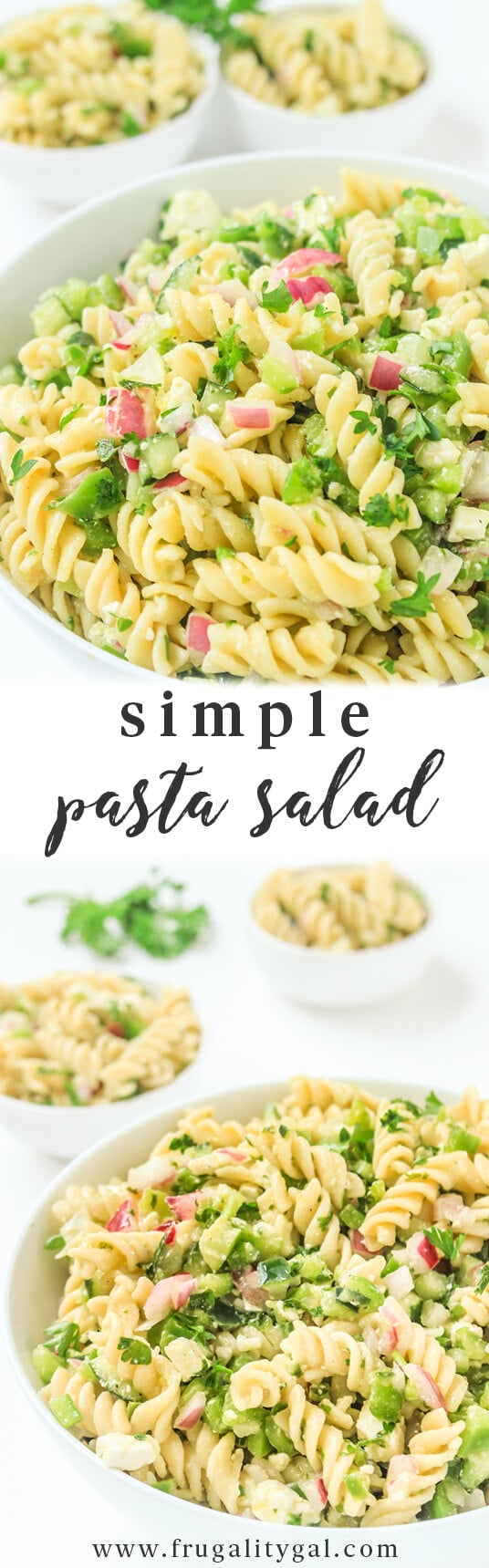 Easy Pasta Salad Recipe - With Feta, Parsley and Lemon