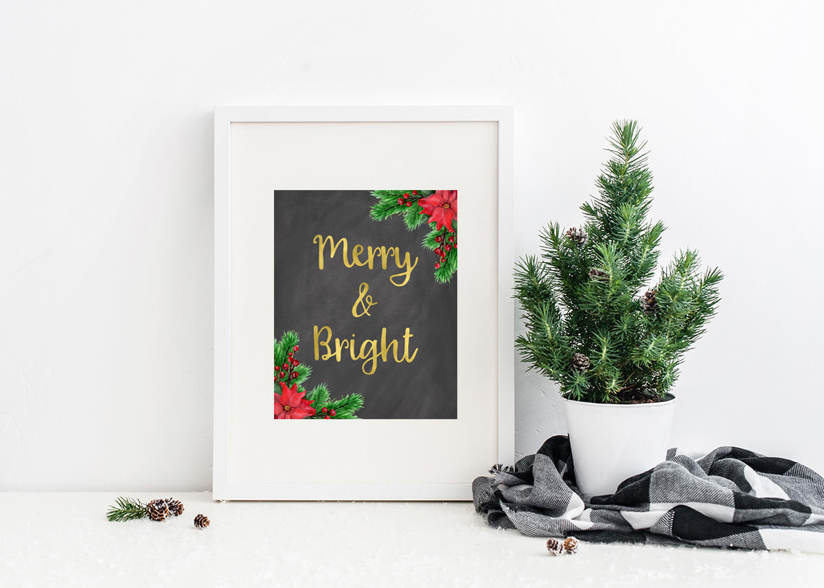 Christmas Printables - Free Holiday Wall Art Set