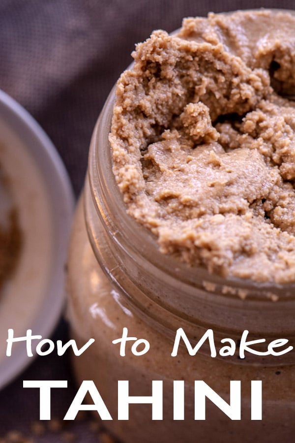 Homemade Tahini made from two ingredients. Easy steps on to how to make tahini #tahini #vegan #vegetarian #frugal #HowToMakeTahini #HomemadeTahini