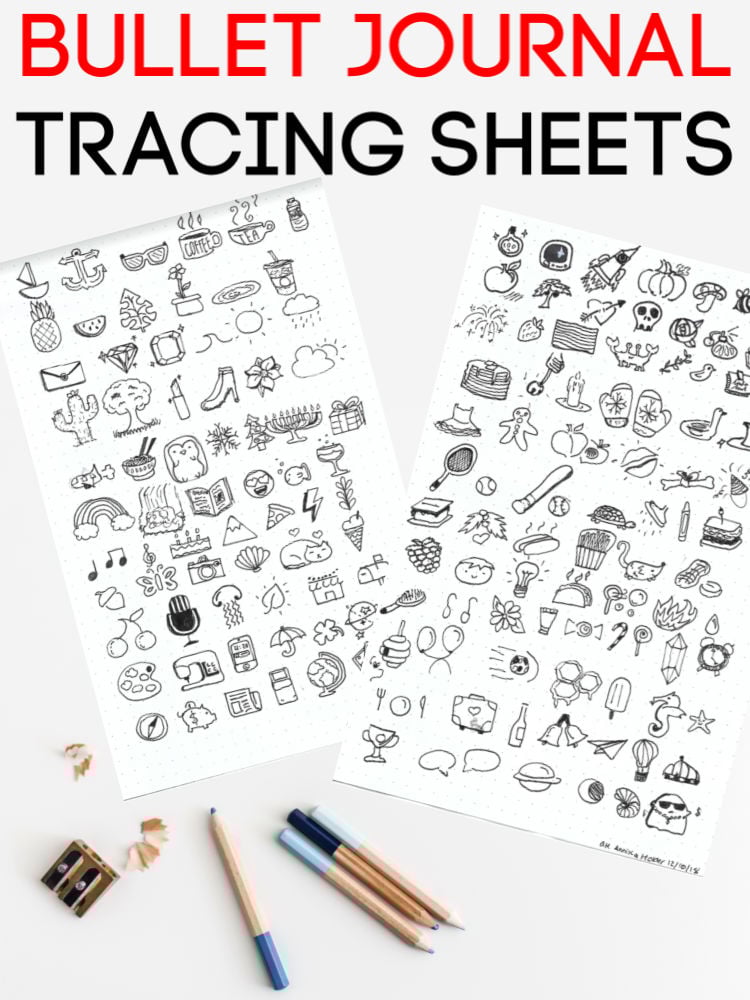Bullet Journal Tracing is Super Easy with an iPad. Even if you don't have artistic talent, these tips will spruce up your Bullet Journal. #bujo #bulletjournal #tracing #printables