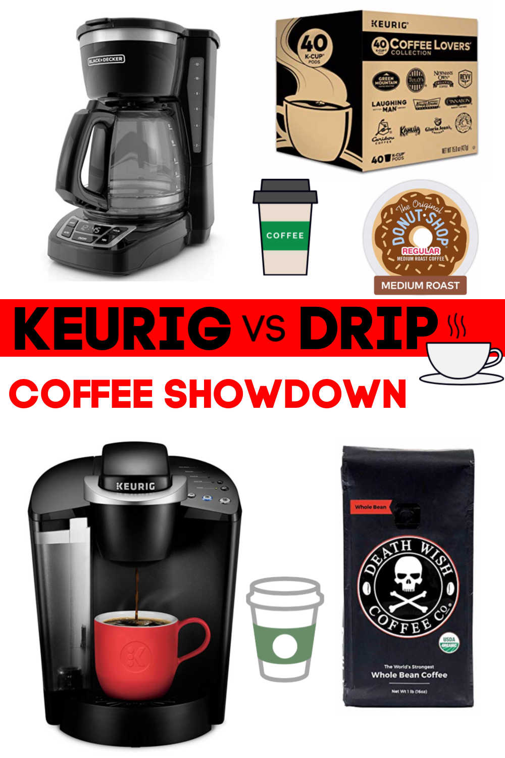 Ik vind het wel leuk. Drip coffee bespaart geld, maar is niet zo snel beschikbaar als K cups # Keurig #dripcoffee #coffee #frugal