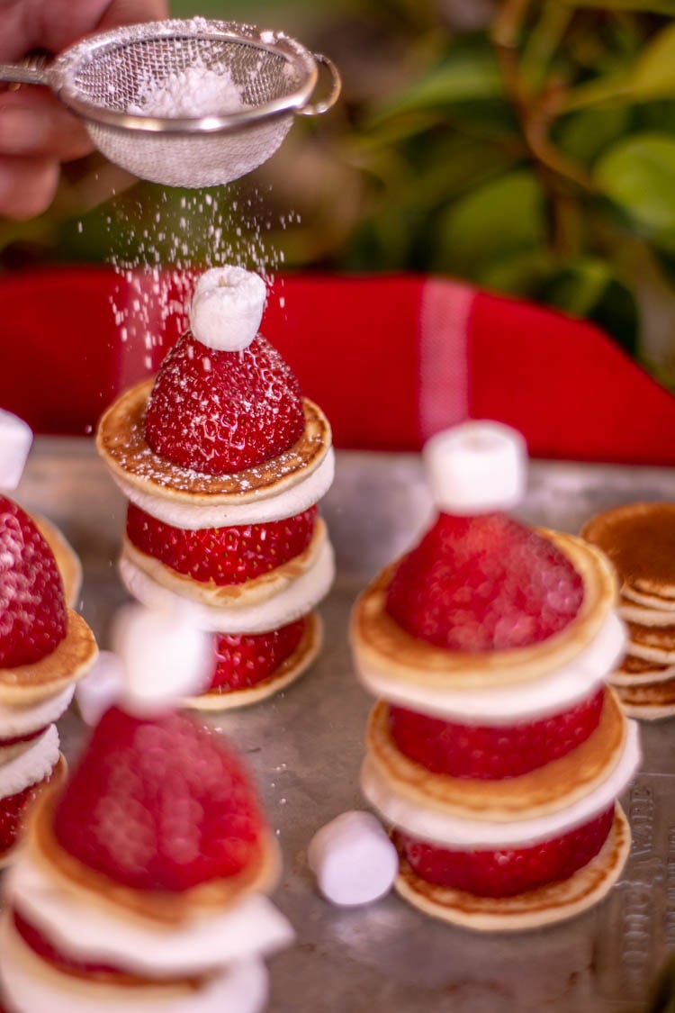 Adorable Santa Hat Pancakes {20 Minutes} Savor + Savvy