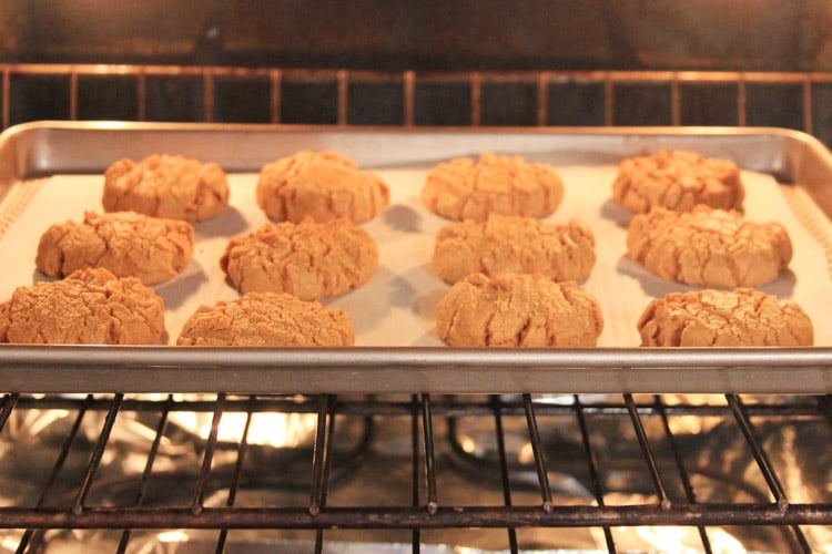 Sun Butter Cookies in the oven.