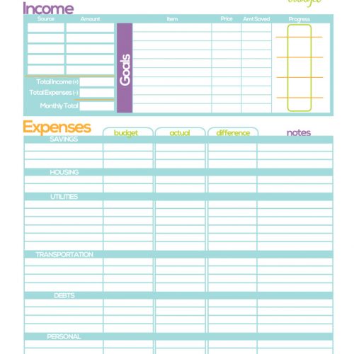20 Free Budget Printables to Help Your Home Finances - Savor + Savvy