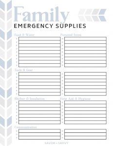 Family Emergency Binder | FREE Printables for a Crisis - Savor + Savvy