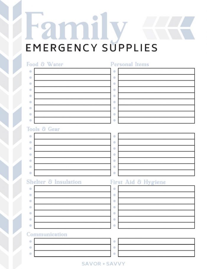 Family Emergency Binder | FREE Printables for a Crisis - Savor + Savvy
