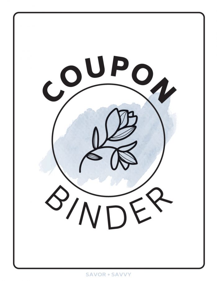 Free Printable - Coupon Binder Including Ten Pages - Savor + Savvy