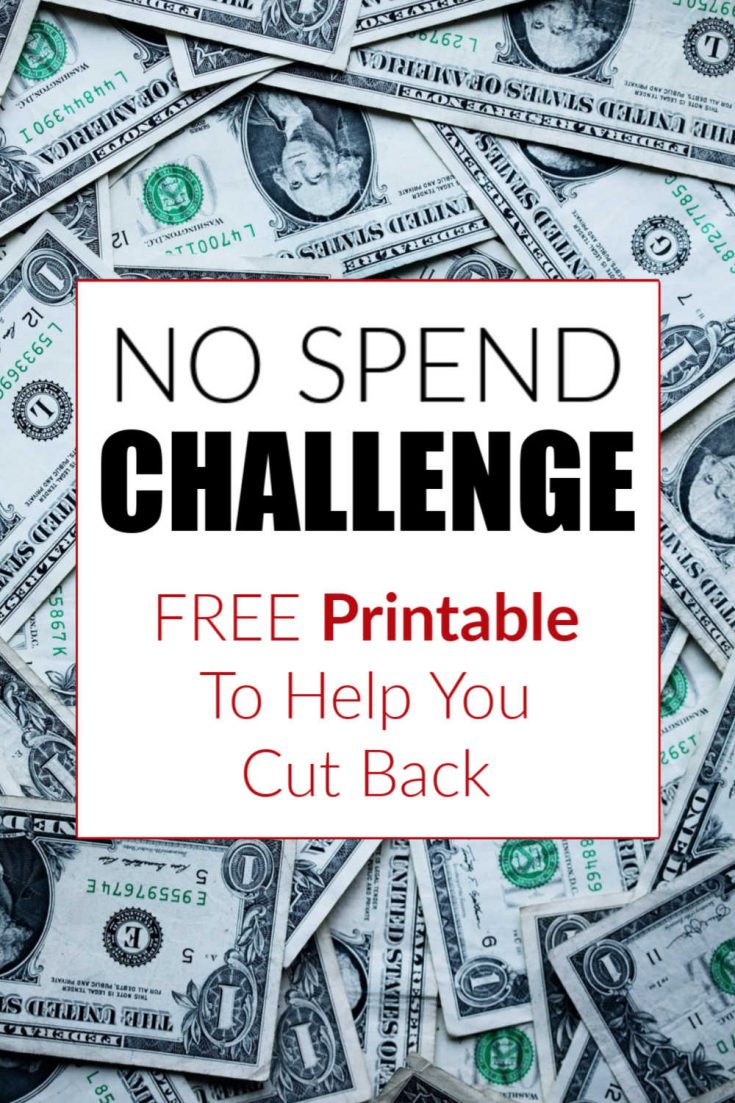 No Spend Challenge with FREE Printables to Help - Savor + Savvy