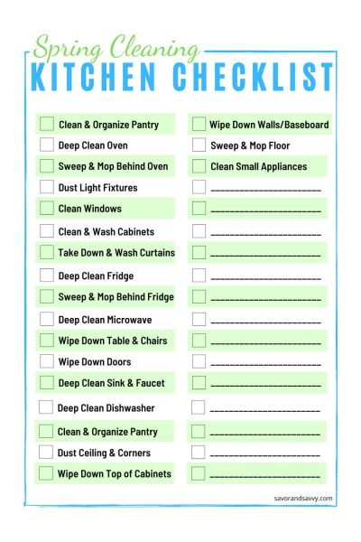 FREE Spring Cleaning Checklist Printables | Organize - Savor + Savvy