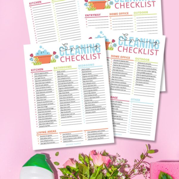 Free Printable Monthly Cleaning Checklist (+Editable Version) - Savor ...