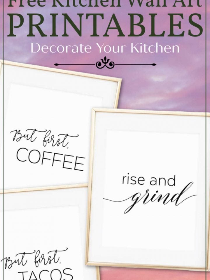 free kitchen wall art bundle | 5 printable designs |... Free Printables To Help Organize Your Life and Decorate Your Home