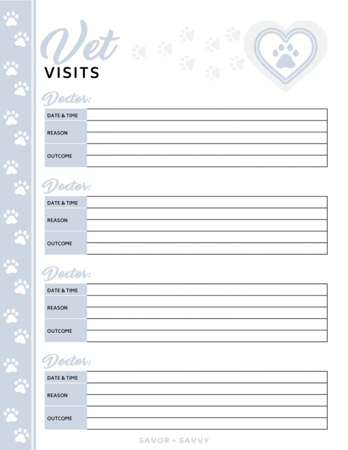 Pet Care Binder with 12 Free Printable Worksheets - Savor + Savvy