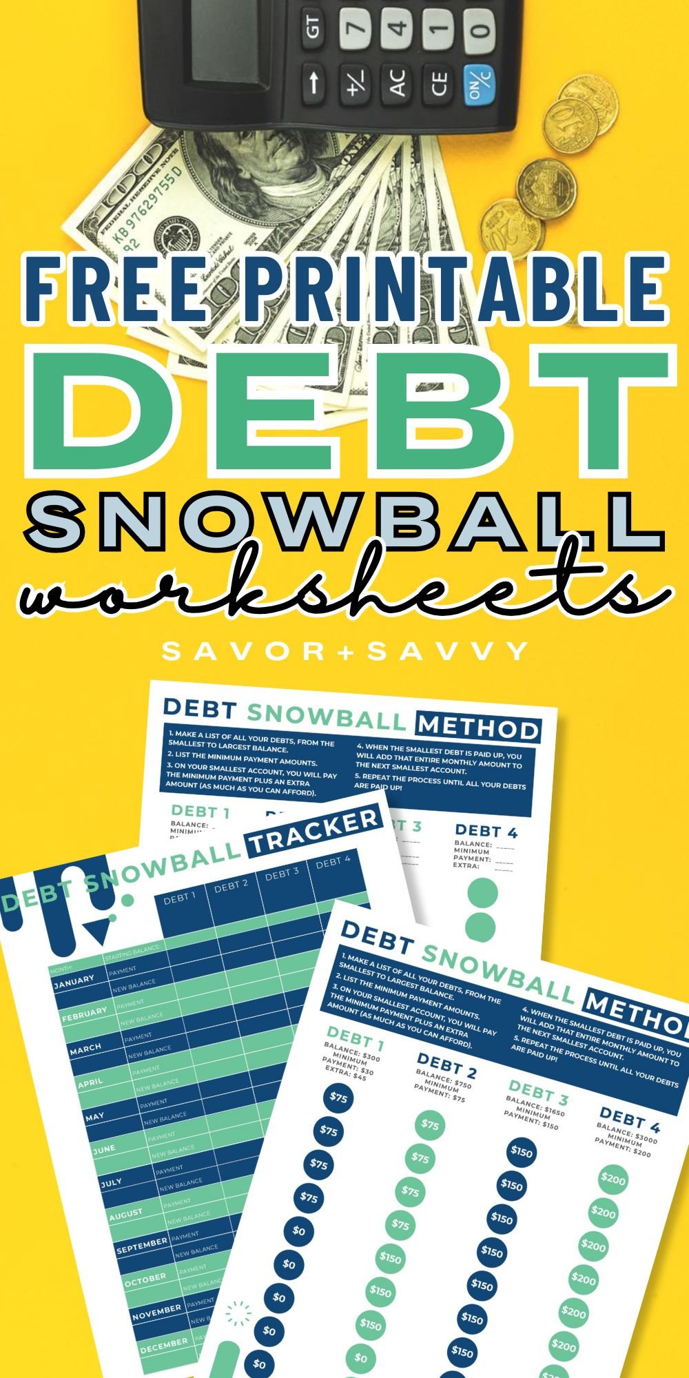 Free Printable Debt Snowball Worksheets