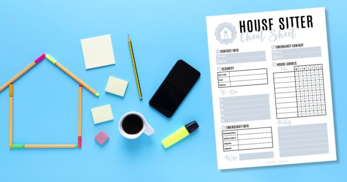 House Sitter Printable | Free Home Checklist Cheat Sheet - Savor + Savvy