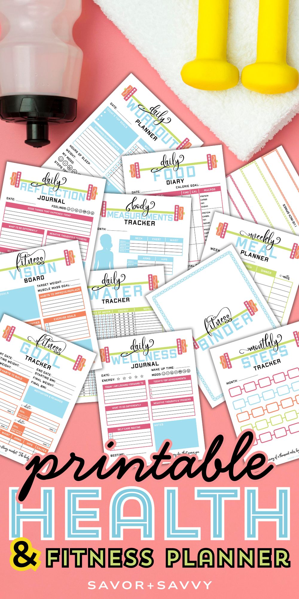 Printable Health and Fitness Binder