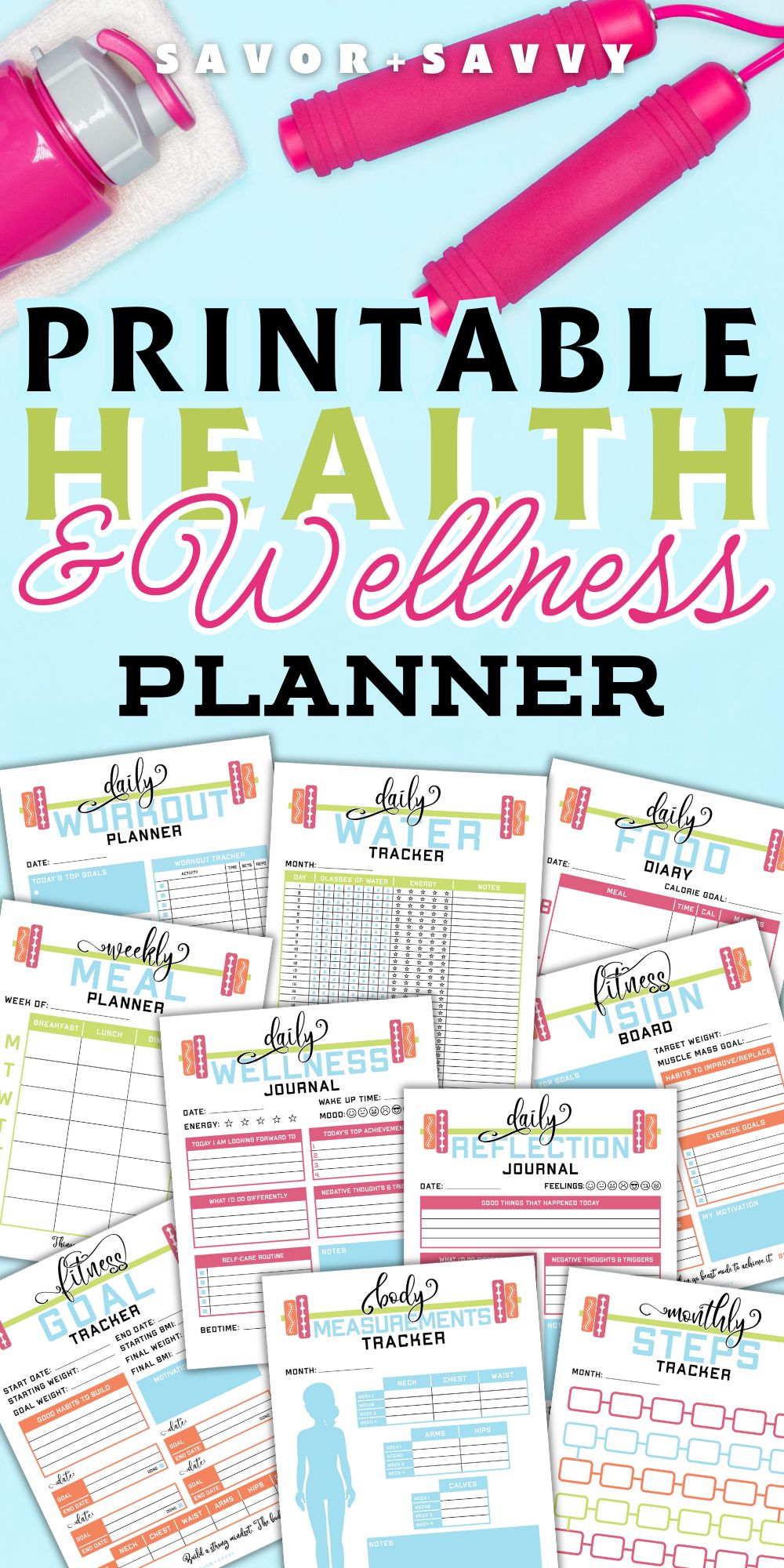 Printable Health and Fitness Binder