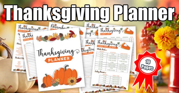 Free Printable Thanksgiving Planner 10 Pages - Savor + Savvy