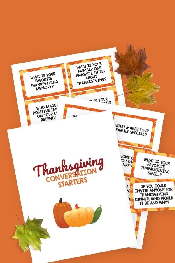 Thanksgiving Conversation Starters Printable - Savor + Savvy