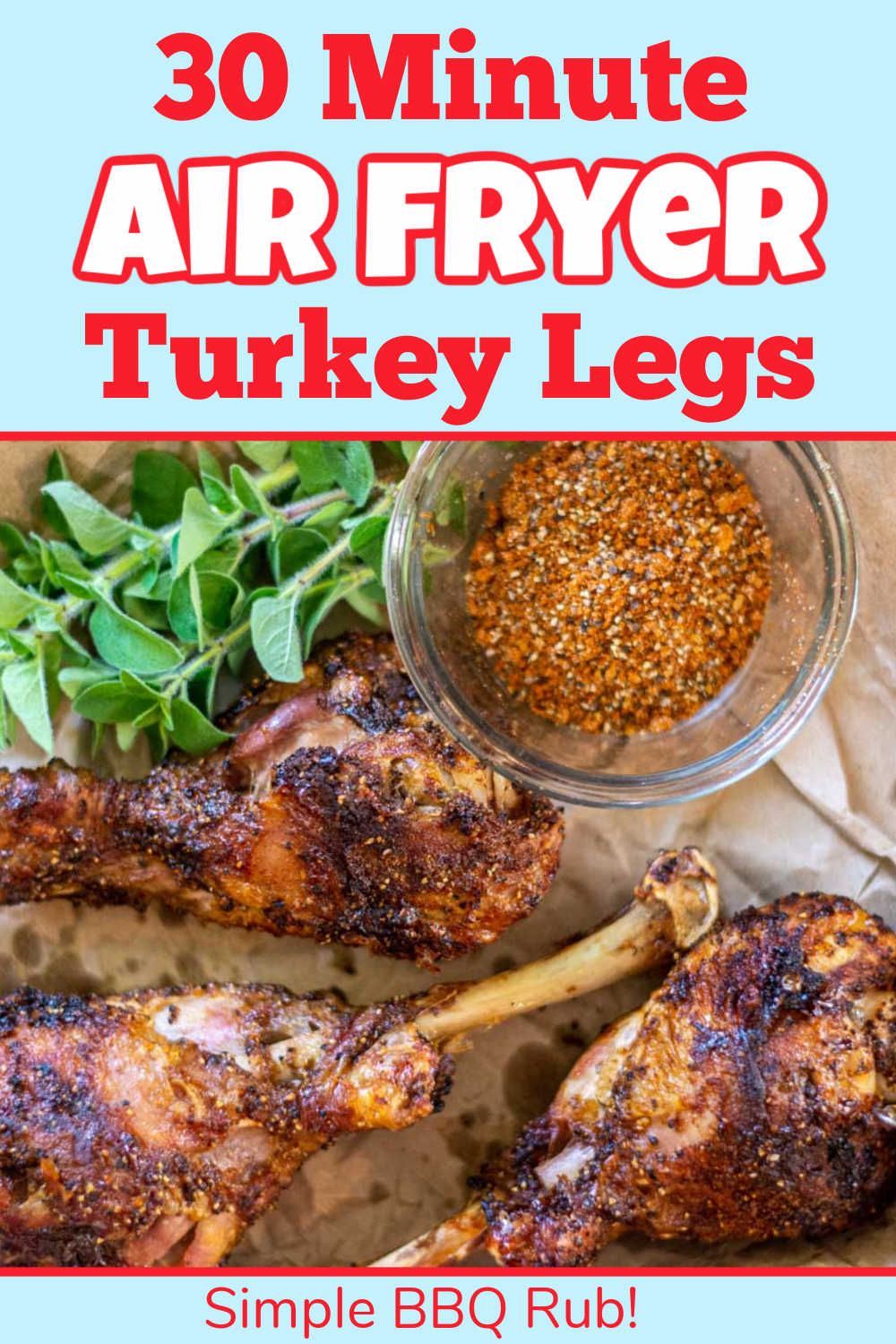 Best Air Fryer Turkey Legs with Dry Rub - Ninja Foodi Turkey Legs