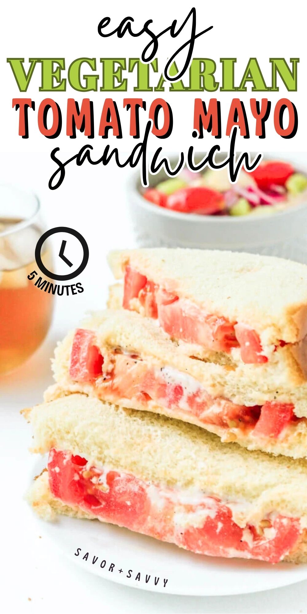 Vegetarian Tomato Mayo Sandwich