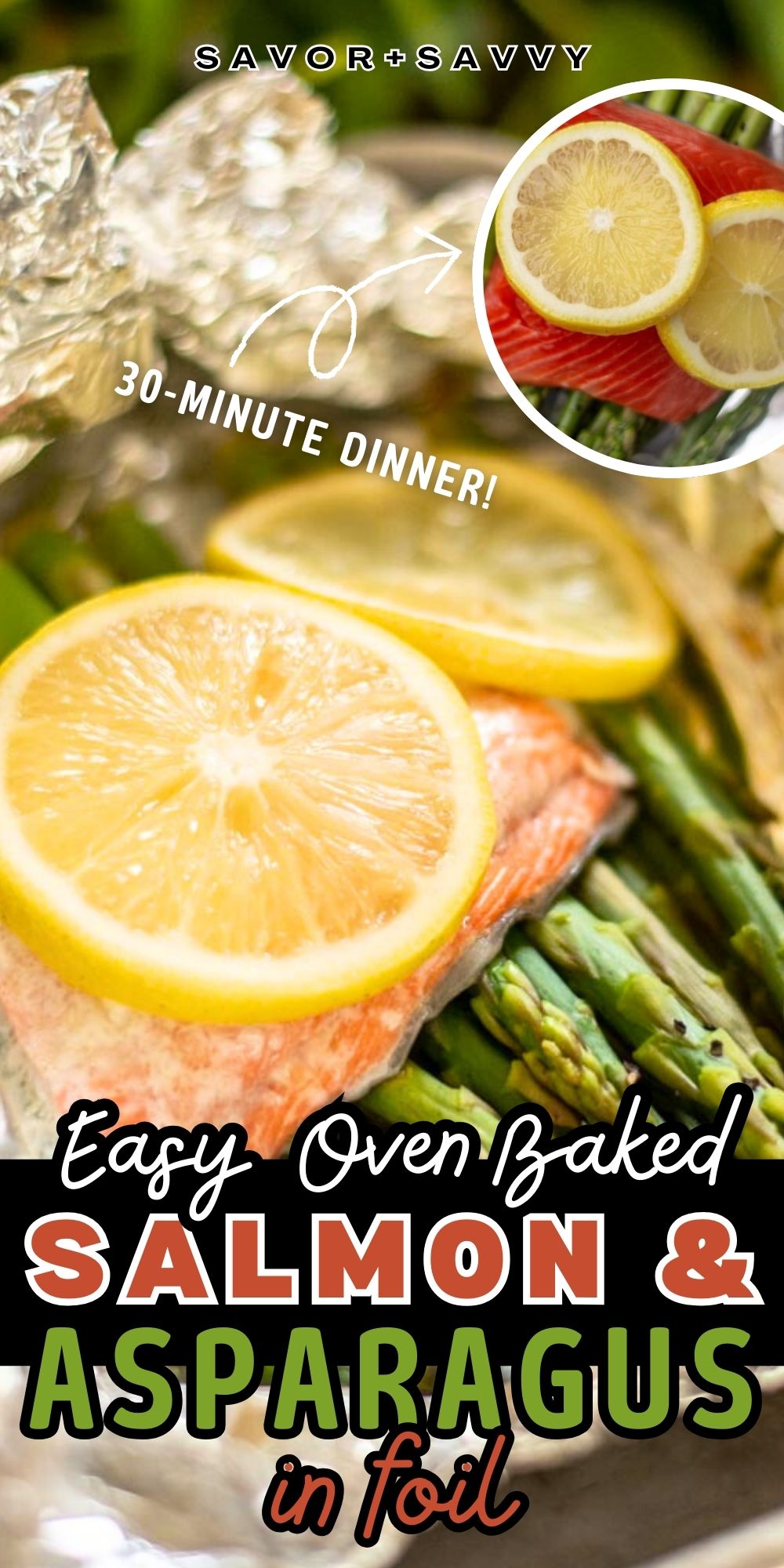 Oven Baked Salmon in Foil With Asparagus