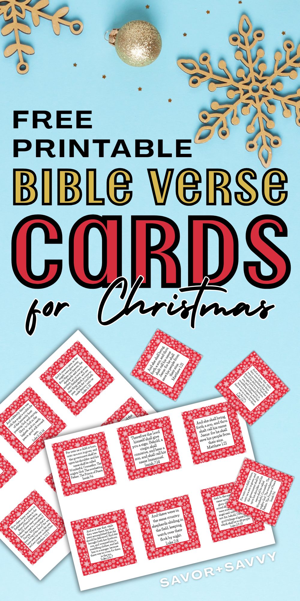 Free Printable Scripture Cards For Christmas