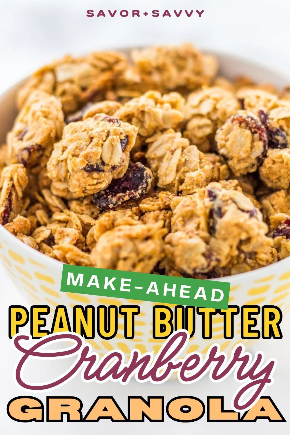 Cranberry Peanut Butter Granola