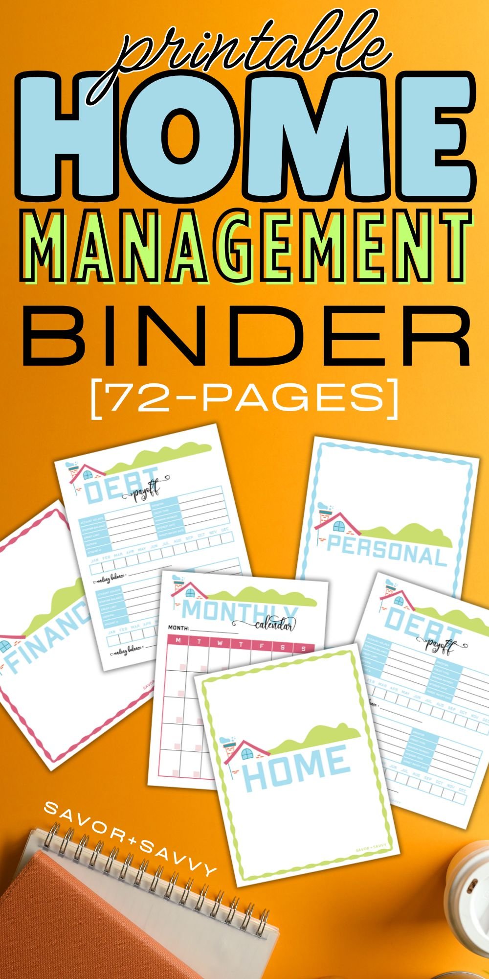 Printable Home Management Binder [72 Pages]