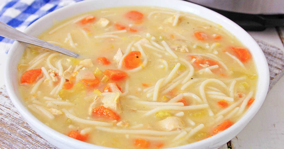 Gluten-Free Instant Pot Chicken Noodle Soup [Freezer Friendly]