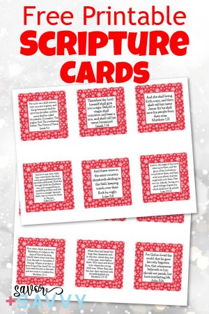 Free Printable Scripture Cards for Christmas - Savor + Savvy