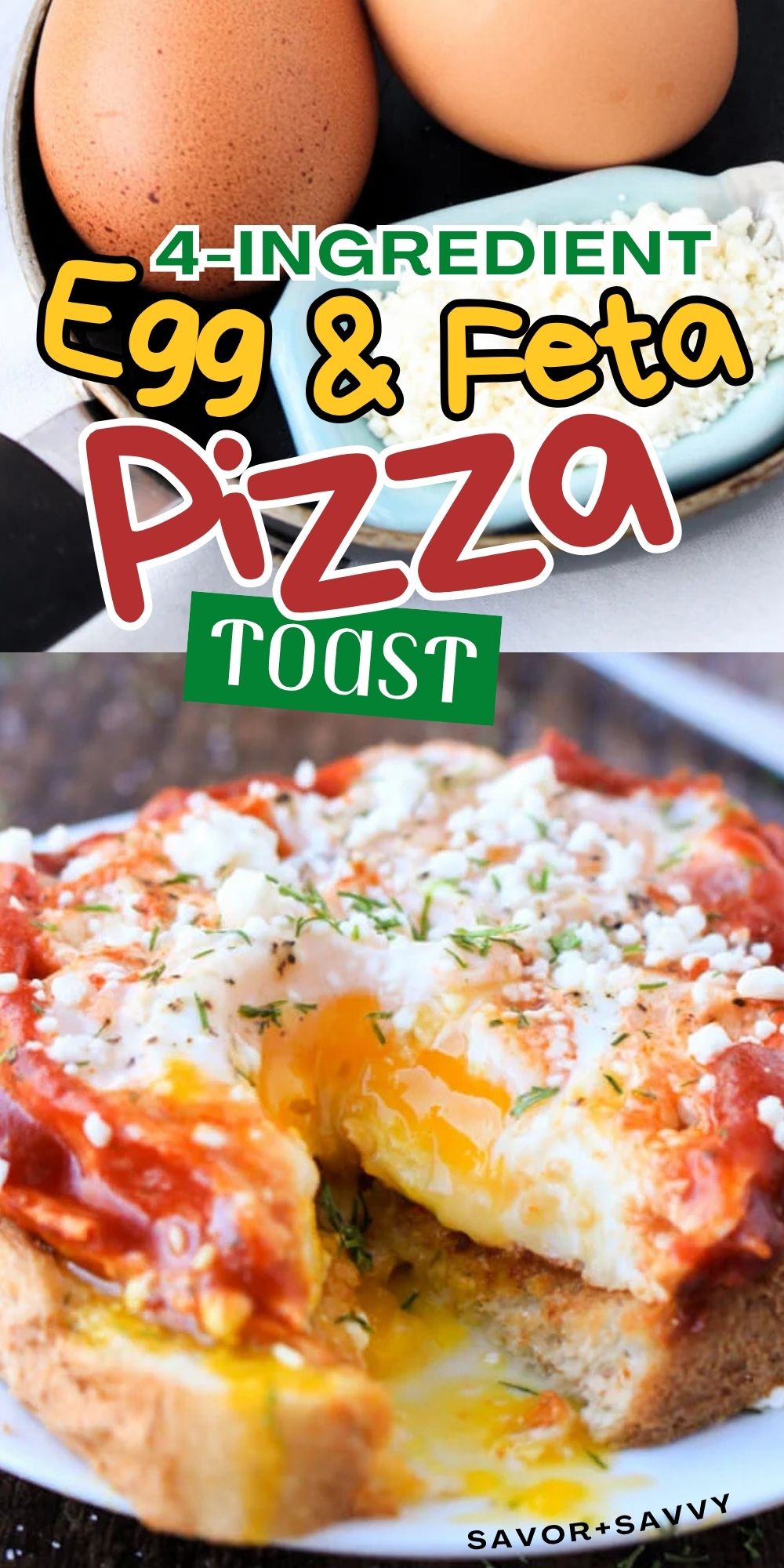 10-Minute Egg Toast Pizza - Easy Breakfast
