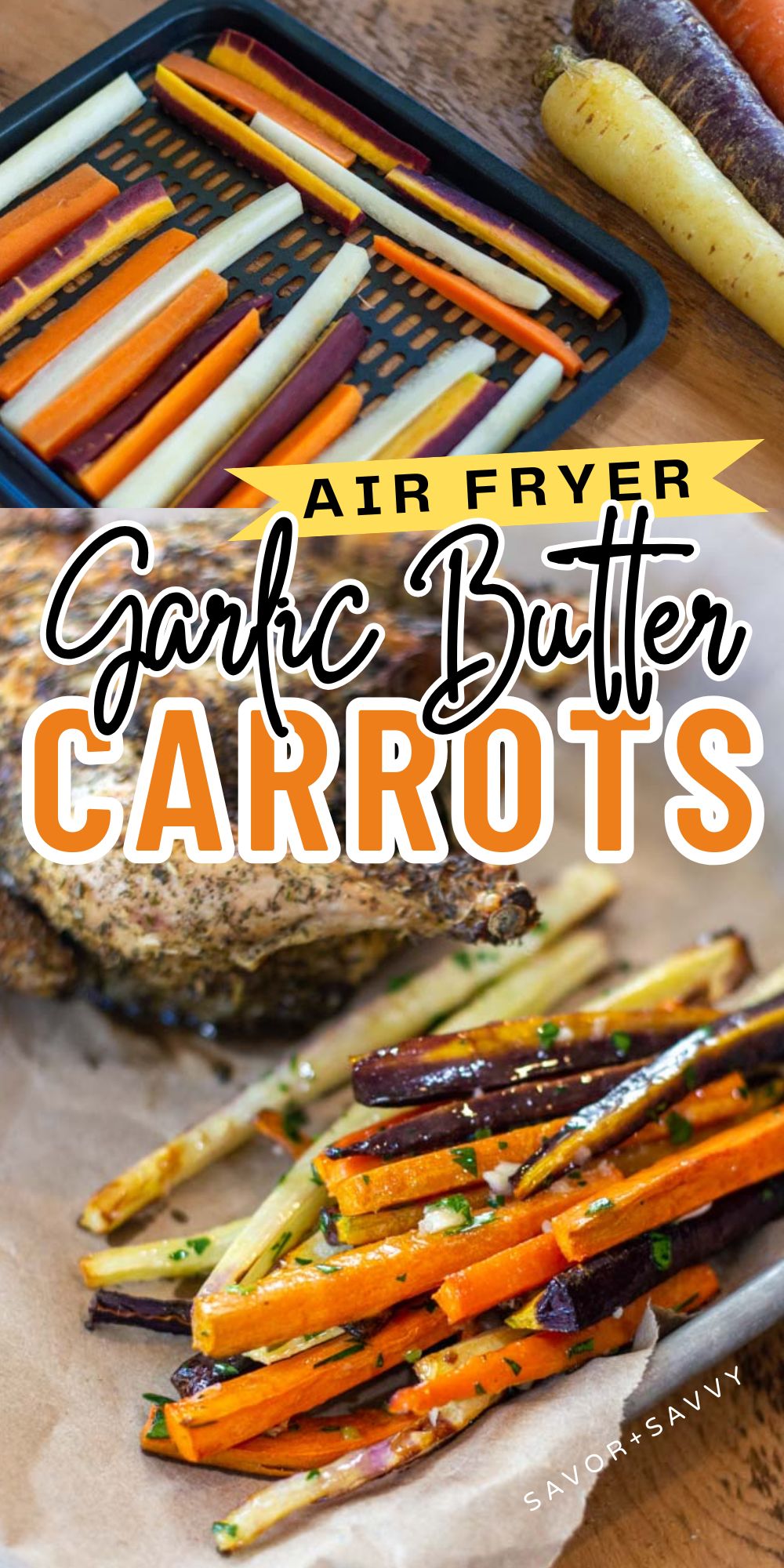 Easy Air Fryer Carrots With Garlic Butter