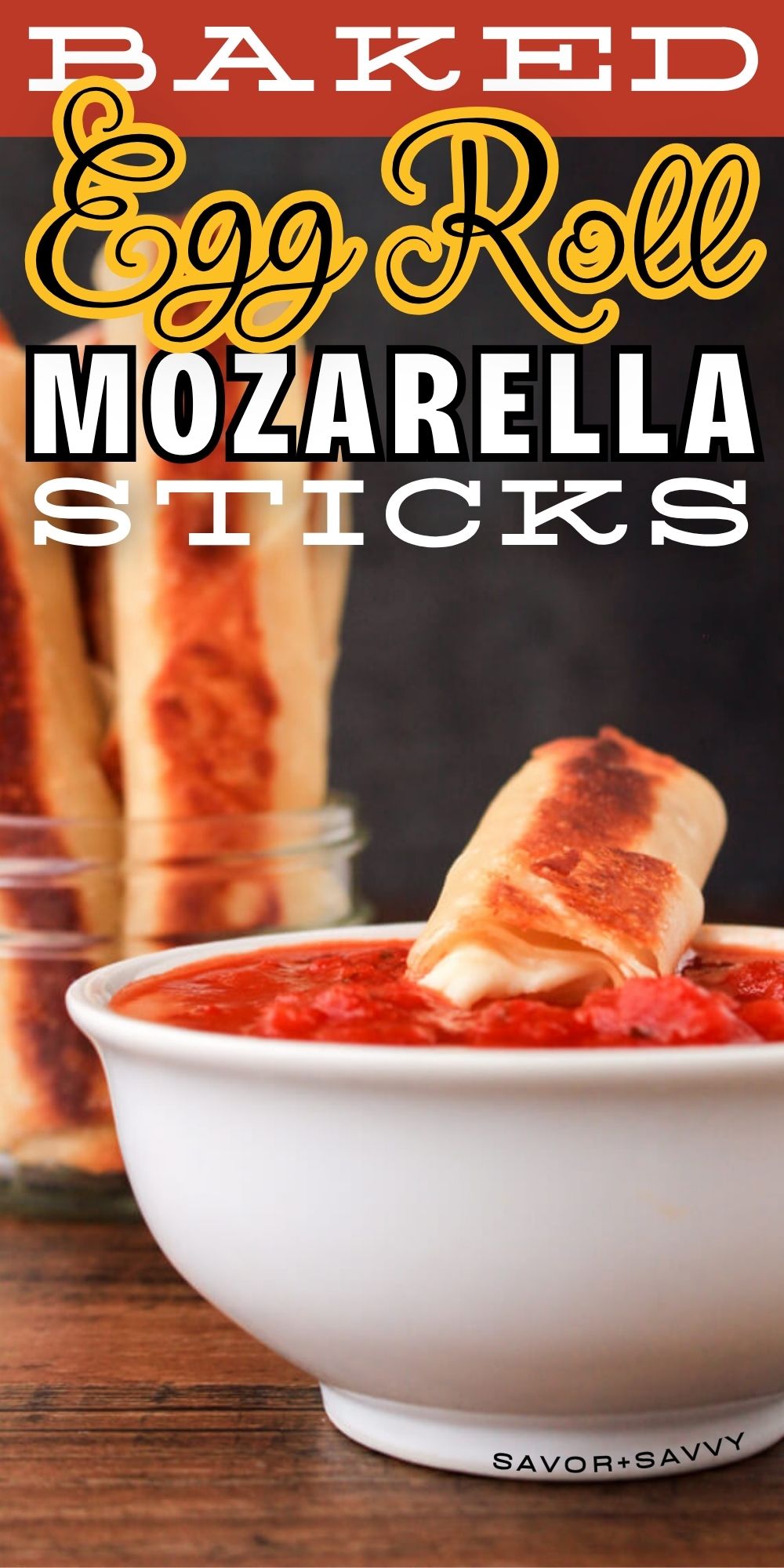 Baked Egg Roll Mozzarella Sticks