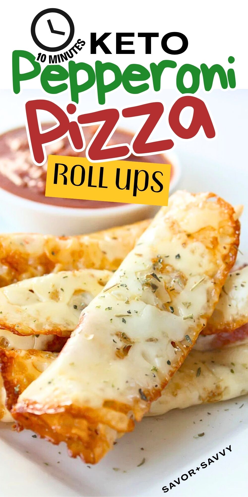3-Ingredient Keto Pizza Rolls Recipe