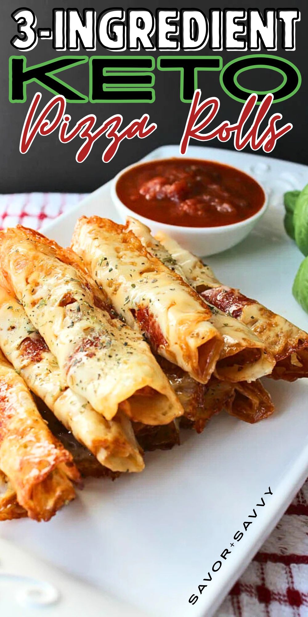 3-Ingredient Keto Pizza Rolls Recipe