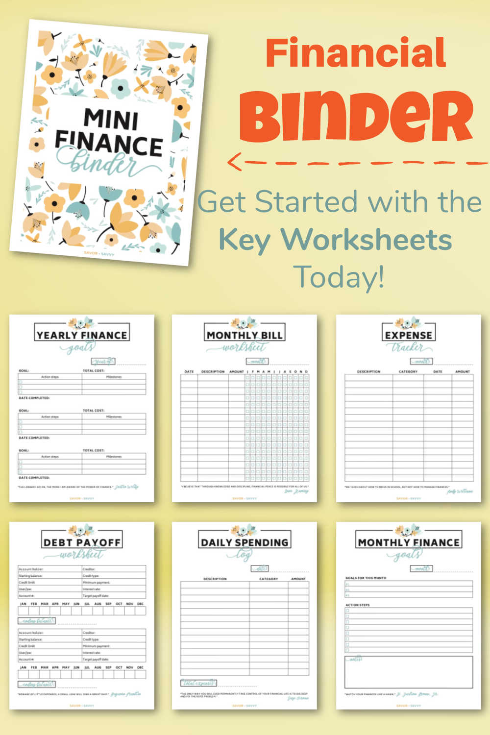 Mini Budget Binder  Free Printable Download