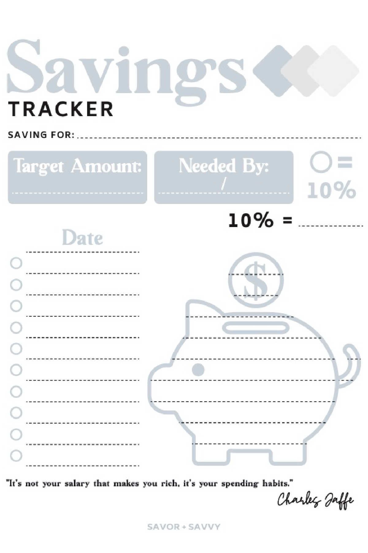 bank account tracker printable