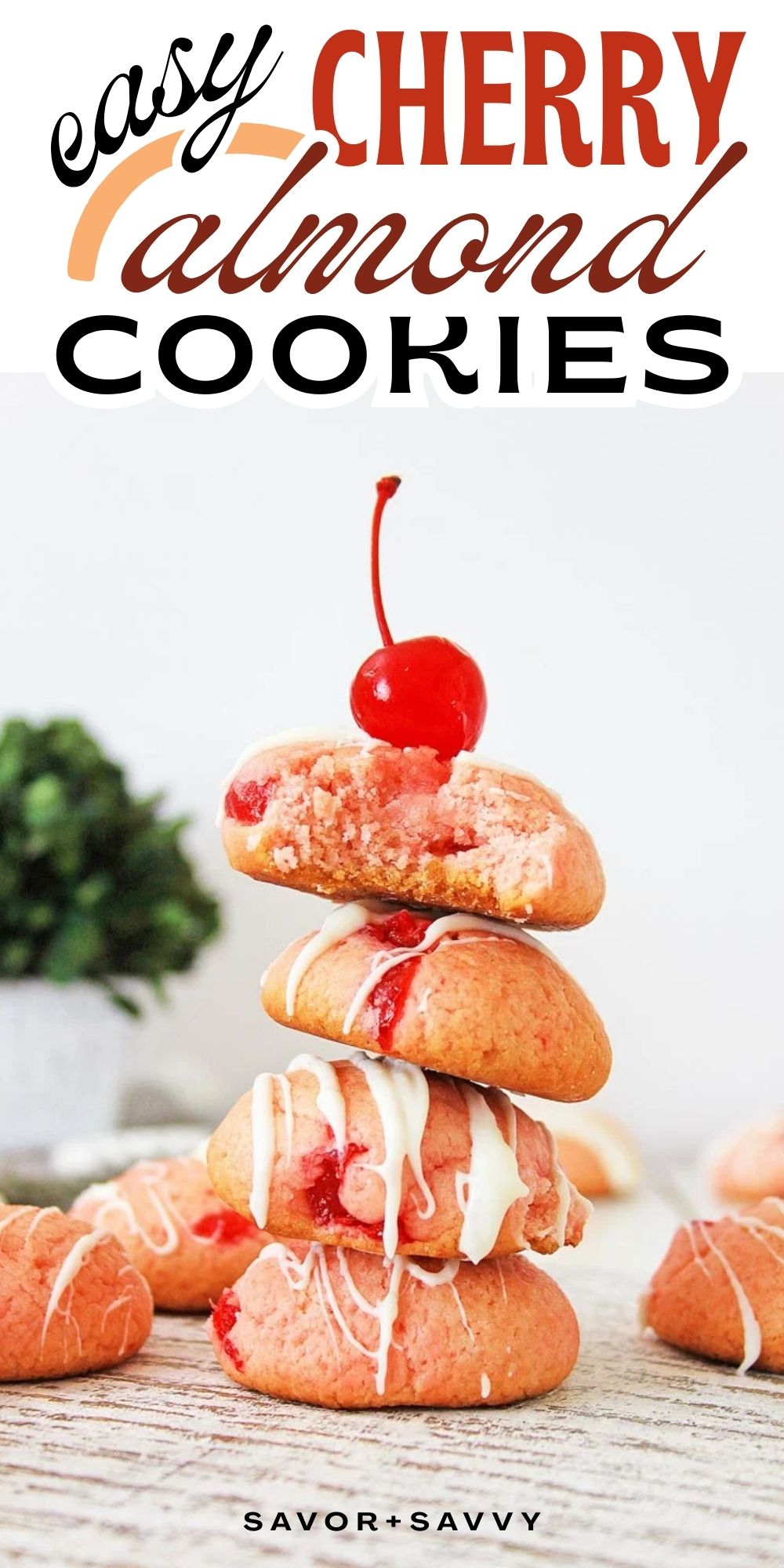 Maraschino Cherry Almond Cookies