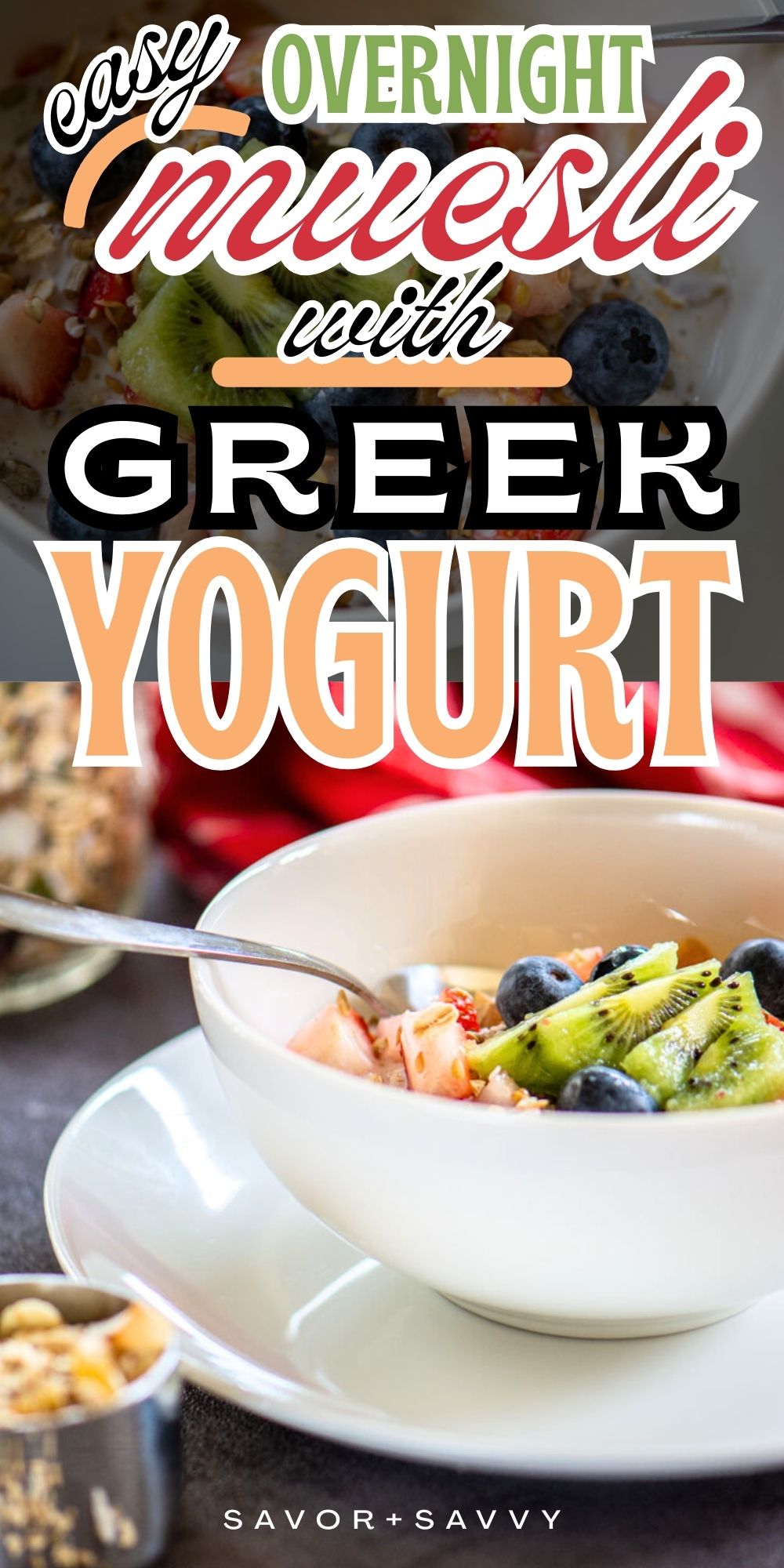 Overnight Muesli With Greek Yogurt & Chia Seeds