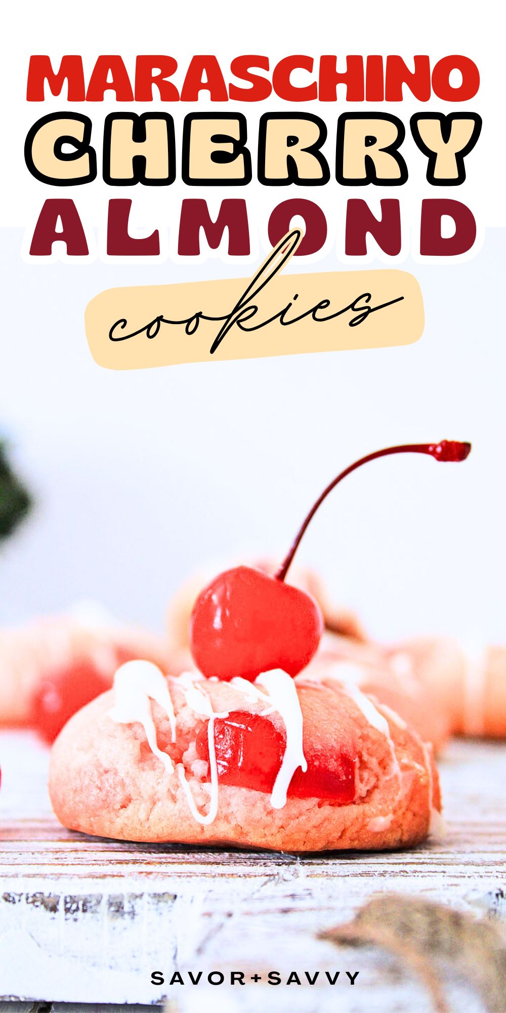 Maraschino Cherry Almond Cookies