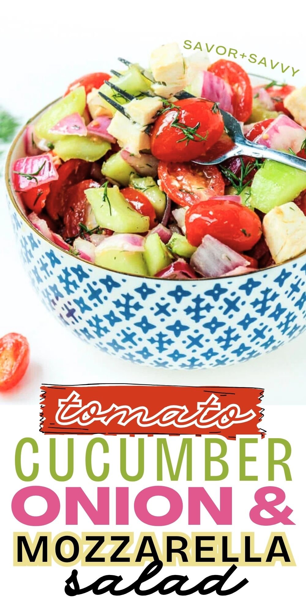 Tomato Cucumber and Onion Salad Recipe {10 Minutes}