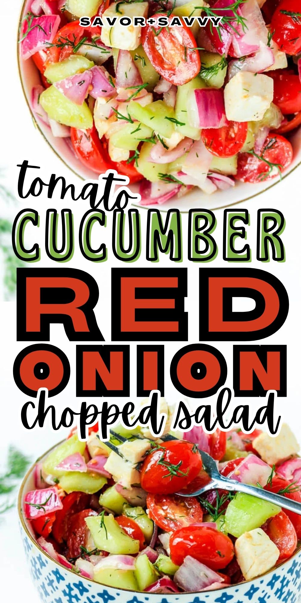 Tomato Cucumber and Onion Salad Recipe {10 Minutes}