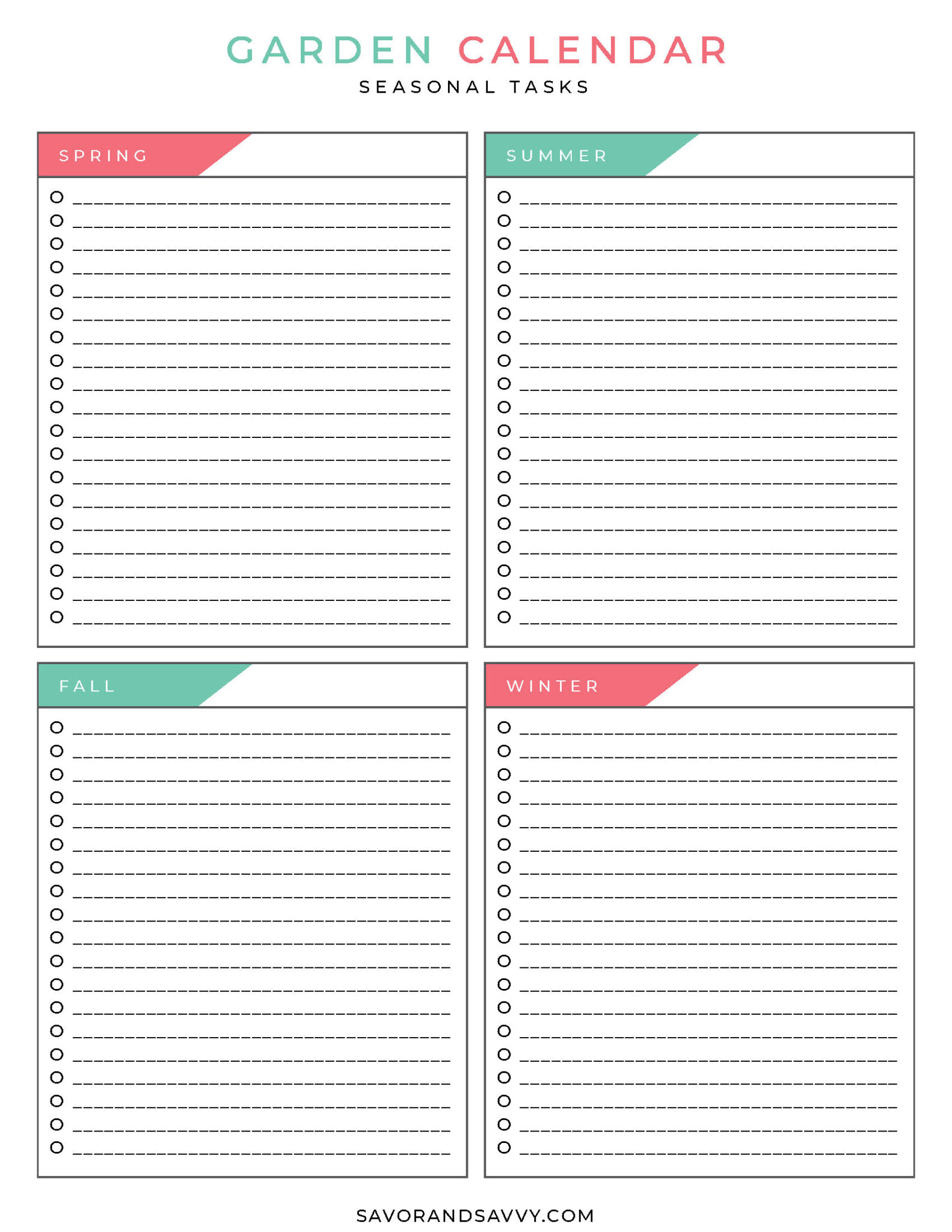 Garden Planner Binder Free 11 Page Printable - Savor + Savvy