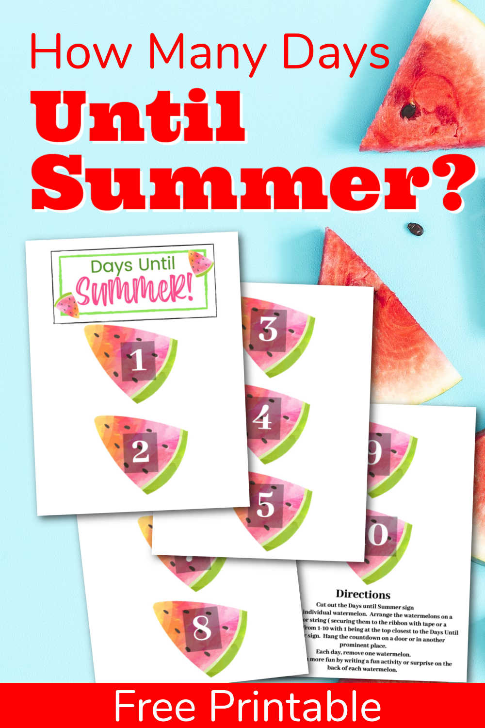 Printable Countdown To Summer