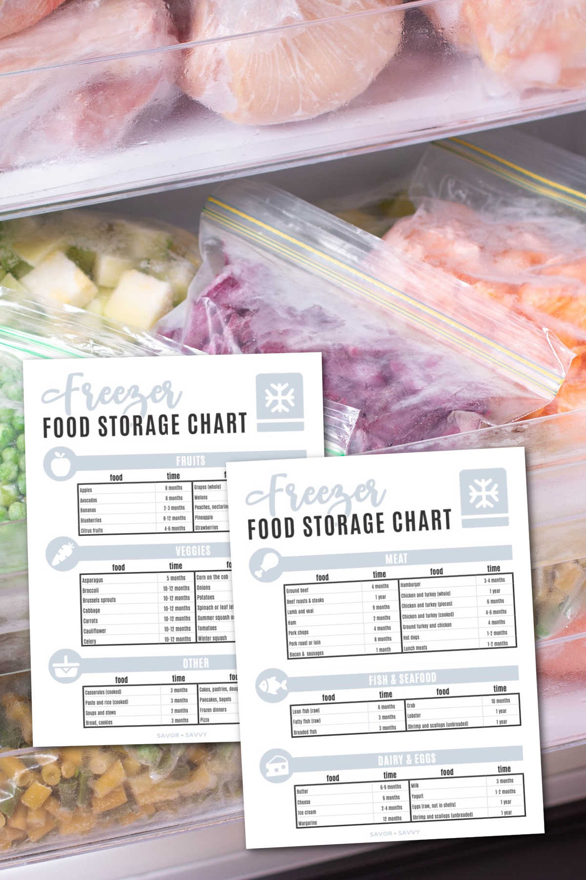 Printable Freezer Storage Chart