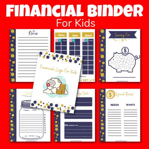 Mini Kids Financial Savings Binder Free Printable - Savor + Savvy