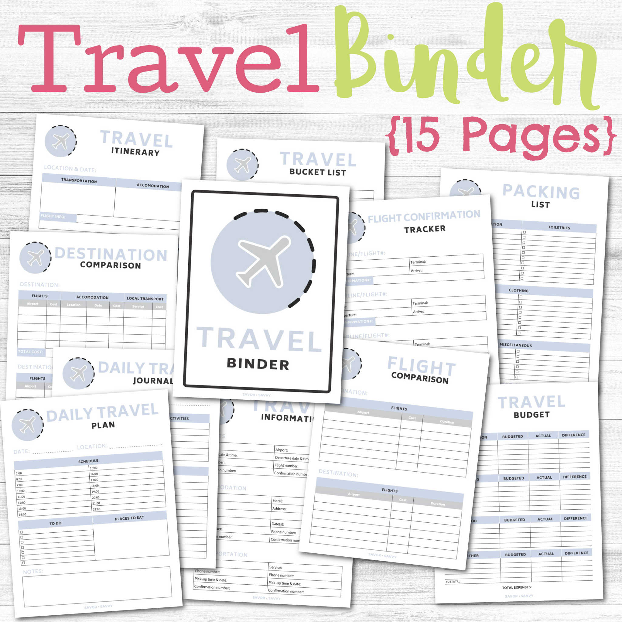 Travel binder