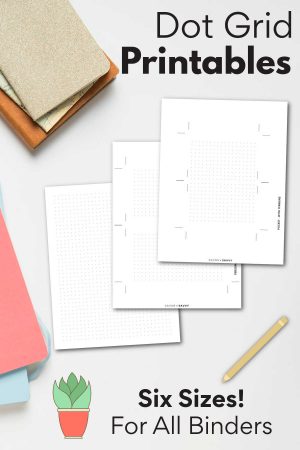 Dot Grid Paper Printable - A4, A5, A6, 8x10, pocket, personal, US letter