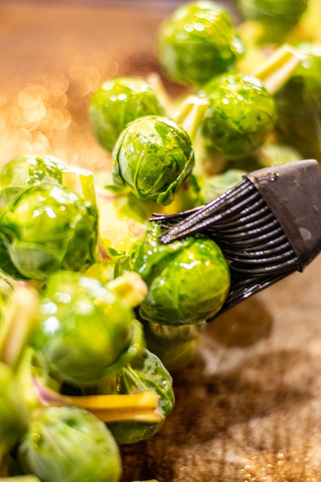 Sheet Pan Roasted Brussel Sprouts Stalk Savor + Savvy